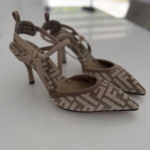 FENDI Colibri Lite 55mm Monogram Pumps Heels Shoes